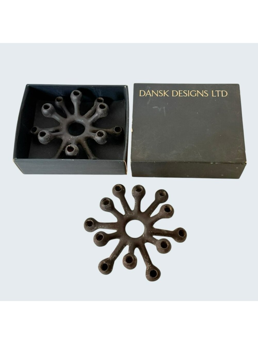 Vintage Mid Century Dansk Candle Holder Jens Quistgaard Cast Iron Spider Pair
